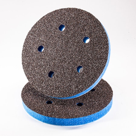 Uneeda EKASILK PLUS 1 / 2 in.Sponge 5" Medium (120-150 Grit Finish) 5 Holes Hook & Loop Sanding Pad, PK10 P-105607